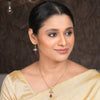 22k Gold Plated Amolya Kanira Pendant Set