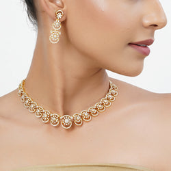 22k Gold Plated Tarini Nandita Necklace set