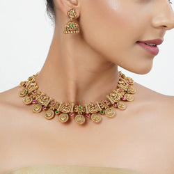 22k Gold Plated Tarini Oorja Necklace set