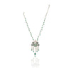 Silver Plated Barsaat Victorian Green Tourmaline Ruby Set