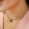 Sparsh 22k Gold Plated Ruby Exclusives Pendant