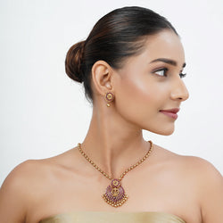 22k Gold Plated Tarini Riddhima Necklace set