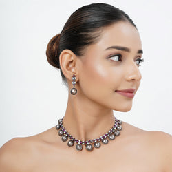 Black Tarini Ritika Necklace set