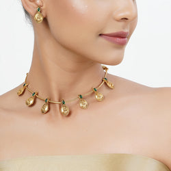 22k Gold Plated Tarini Saanjh Necklace set