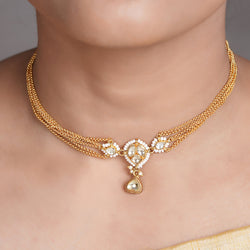 22k Gold Plated Amolya Aneesha Necklace Set