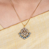 22k Gold Plated Amolya Tanirika Pendant Set
