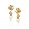 Gold Plated Barsaat Zircon Pearl Necklace Set