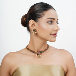 22k Gold Plated Tarini Siddhika Necklace set