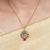 22k Gold Plated Amolya Raktima Pendant Set