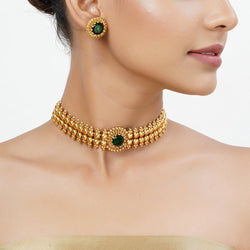 22k Gold Plated Tarini Smriti Necklace set