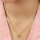 Sparsh 22k Gold Plated Zircon Pendant