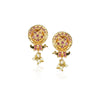 Gold Plated Barsaat White  Carved Rose Coral Zircon Necklace Set