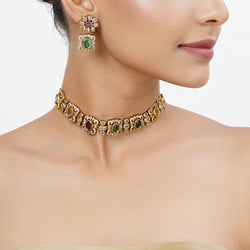 22k Gold Plated Tarini Soumya Necklace set