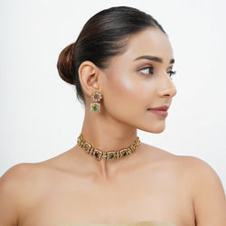 22k Gold Plated Tarini Soumya Necklace set