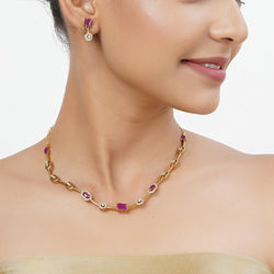 22k Gold Plated Tarini Suhani Necklace set
