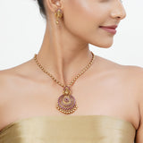 22k Gold Plated Tarini Surabhi Necklace set
