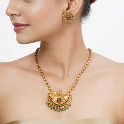 22k Gold Plated Tarini Triveni Necklace set