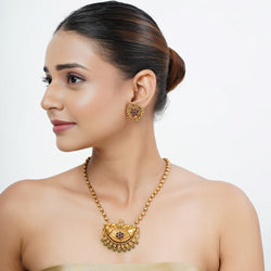 22k Gold Plated Tarini Triveni Necklace set