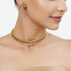 22k Gold Plated Tarini Unnati Necklace set