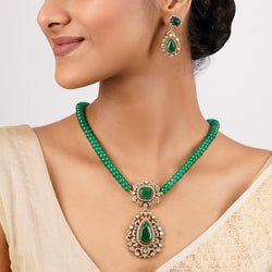 22k Gold Plated Sankranti Moksha Pendant Set