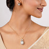 22k Gold Plated Sankranti Nirali Pendant Set