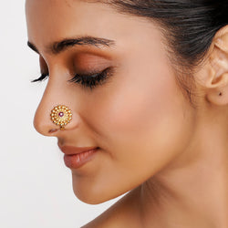 22k Gold Plated Teej Mandavi Nosepin
