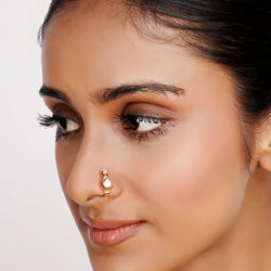 22k Gold Plated Teej Payodhi Nosepin