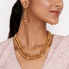 22k Gold Plated Teej Orbita Pendant Set