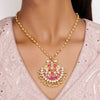 22k Gold Plated Teej Darpanika Pendant Set