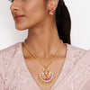 22k Gold Plated Teej Darpanika Pendant Set