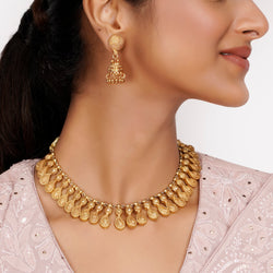 22k Gold Plated Teej Taapika Necklace Set