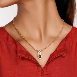 22k Gold Plated Trishna Pendant Set