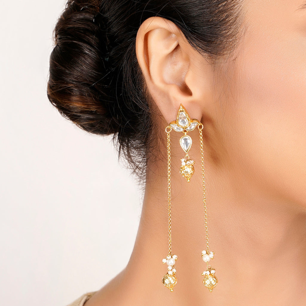 22k Gold Plated Kaani Svara Earring – Art Karat Global