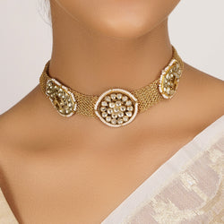 22k Gold Plated Divyam Arovi Choker