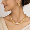22k Gold Plated Divyam Evashi Necklace Set