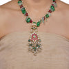 KUNDAN GREEN ONYX PENDANT