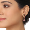 GOLD PLATED PURNA CARNELIAN ZIRCON NECKLACE SET