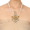 Gold Plated Deva White Laxshmi Kundan Pendant