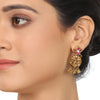 Gold Plated Deva Lakshmi Red Kundan Necklace Set