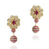 GOLD PLATED PURNA CARNELIAN ZIRCON NECKLACE SET