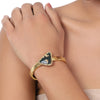 Gold Plated Green Onyx Bangle