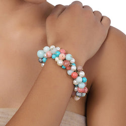 Multi Beads Zircon Balls Bracelet
