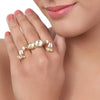 Gold Plated Kundan Ring