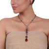 Silver Plated Celestial Victorian Tourmaline Necklace Set