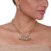Gold Plated Celestial Gold Zircon Necklace Set