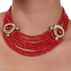 Gold Plated Pacchi Coral Necklace Set