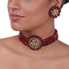 Gold Plated Pacchi Ruby Choker Set