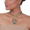 Gold Plated Pacchi Turquoise Necklace  Set