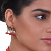 Gold Plated Pacchi Navrattan Coral Choker Set
