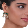 Gold Plated Pachi Green Necklace Set